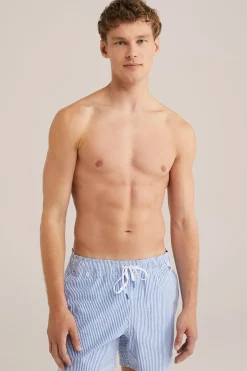 regular fit seersucker zwembroek