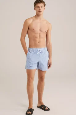 regular fit seersucker zwembroek