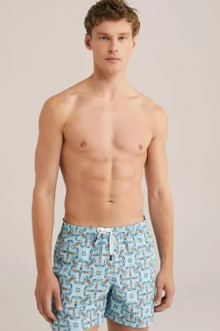 regular fit zwembroek met dessin