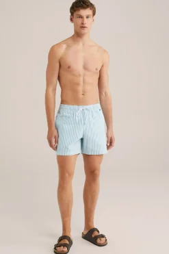 regular fit zwembroek met streepdessin