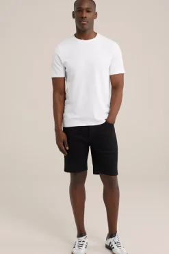 relaxed fit denimshort met stretch