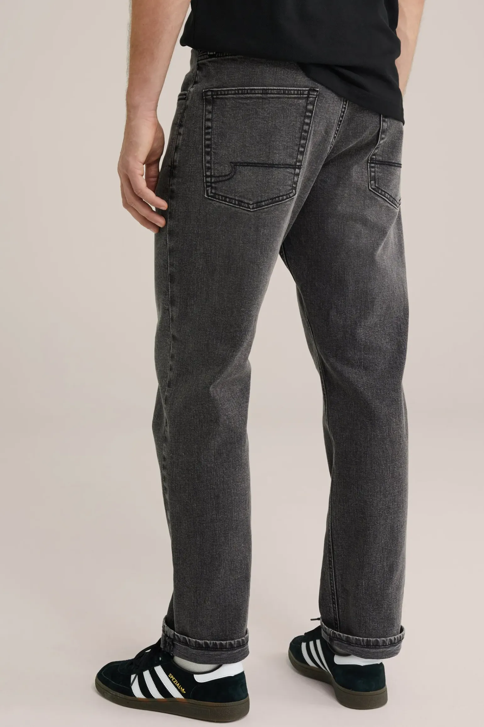 Relaxed fit jeans met comfort stretch