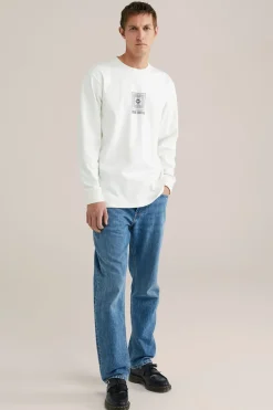 Relaxed fit jeans met medium stretch