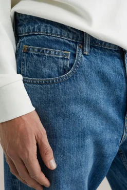 Relaxed fit jeans met medium stretch