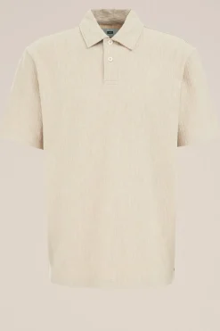 Relaxed fit polo met structuur