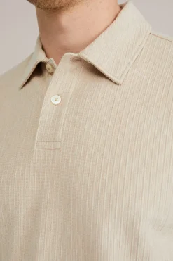 Relaxed fit polo met structuur