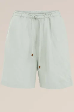 Relaxed fit short van linnenmix