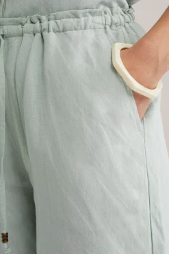Relaxed fit short van linnenmix