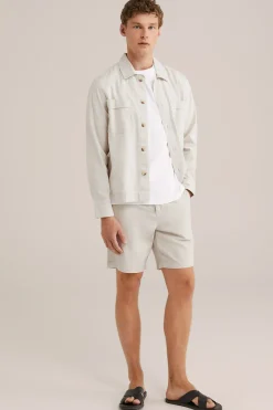 relaxed fit short van linnenmix