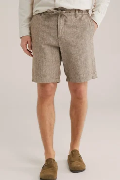 relaxed fit short van linnenmix