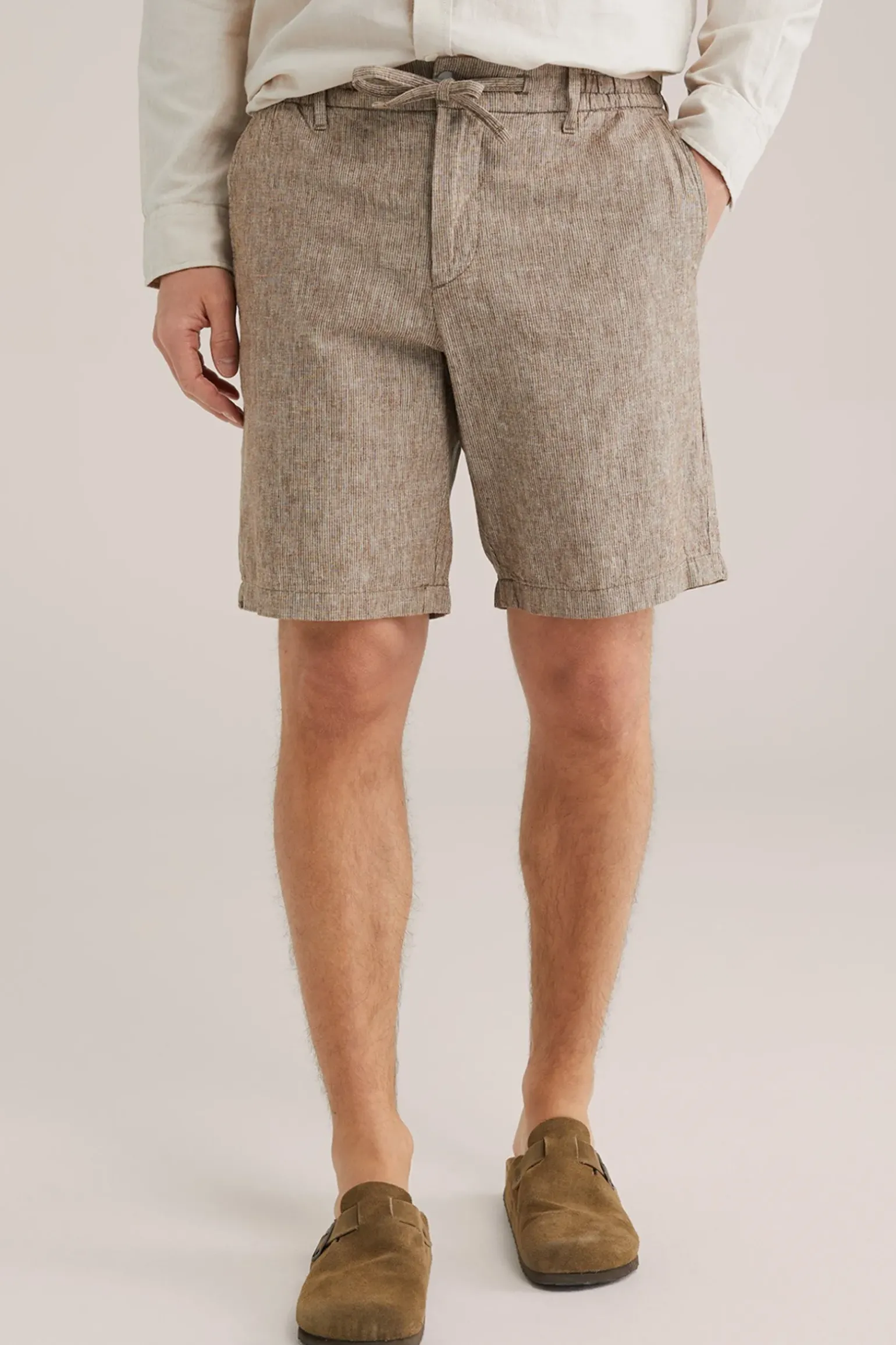 relaxed fit short van linnenmix