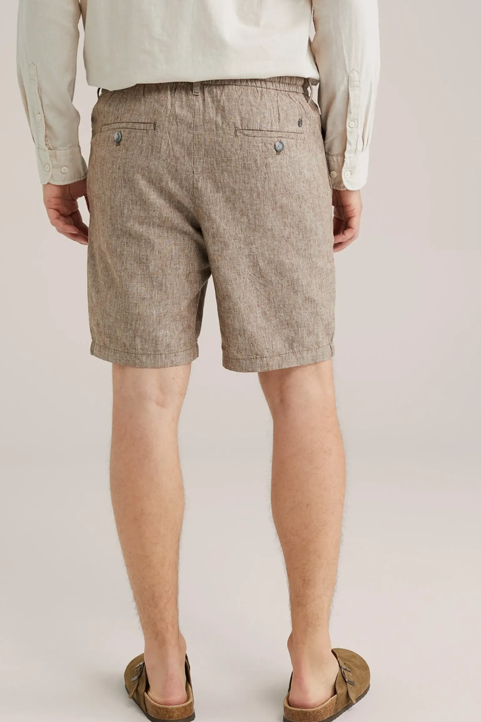 relaxed fit short van linnenmix