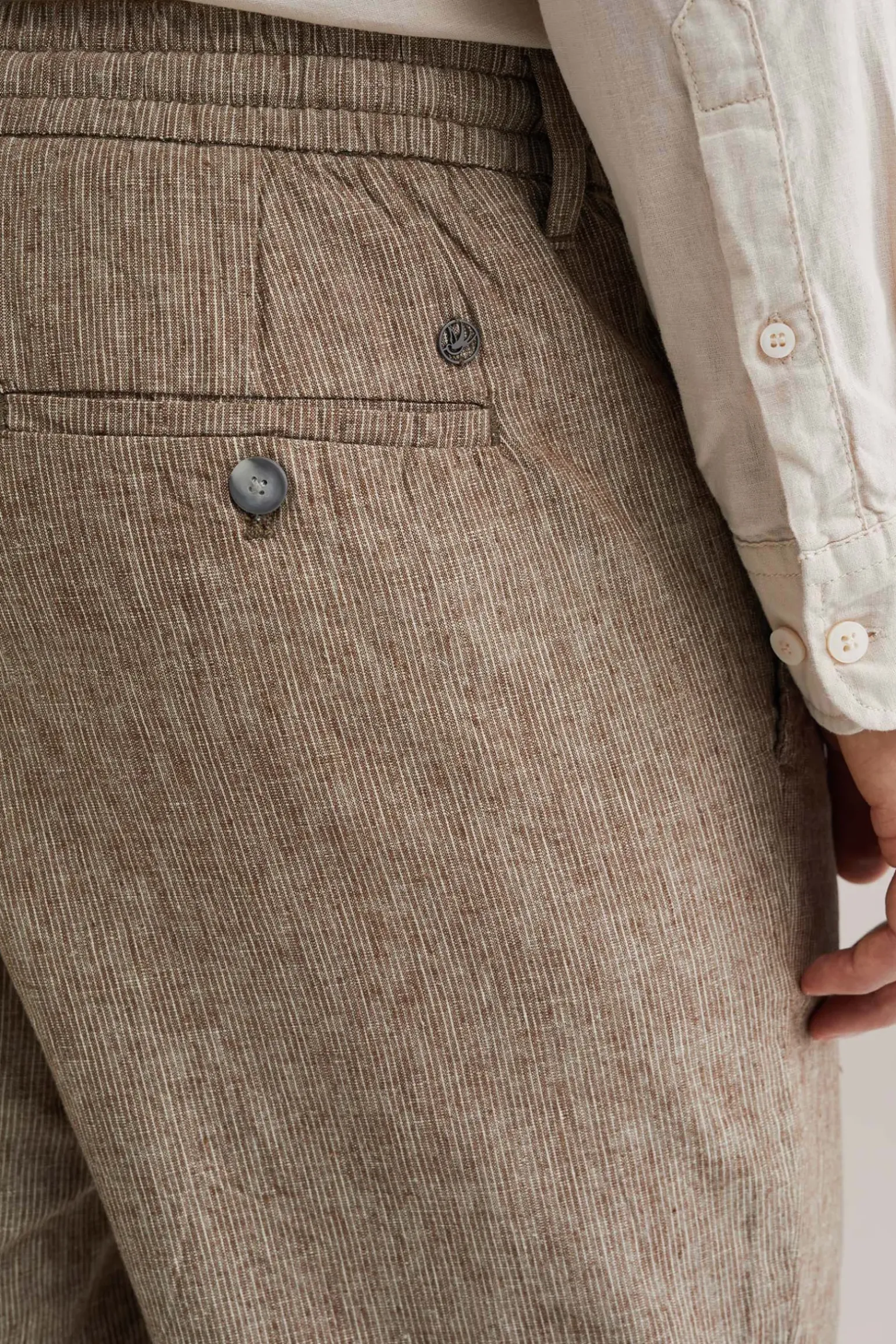 relaxed fit short van linnenmix