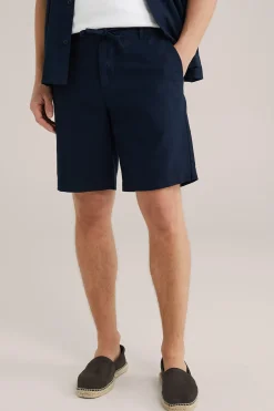 relaxed fit short van linnenmix