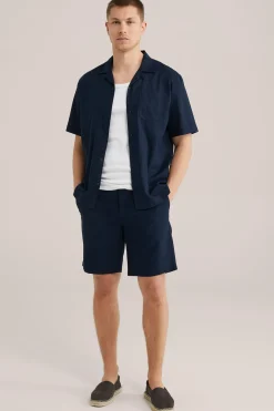 relaxed fit short van linnenmix
