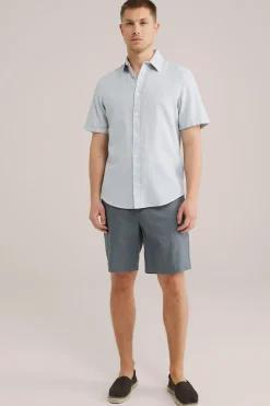 relaxed fit short van linnenmix