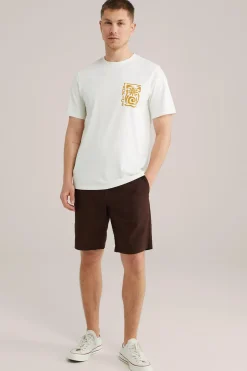 relaxed fit short van linnenmix