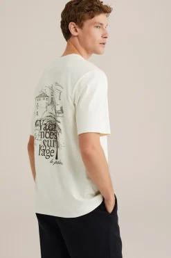 relaxed fit T-shirt met opdruk