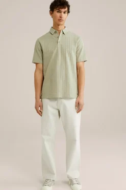 Seersucker polo