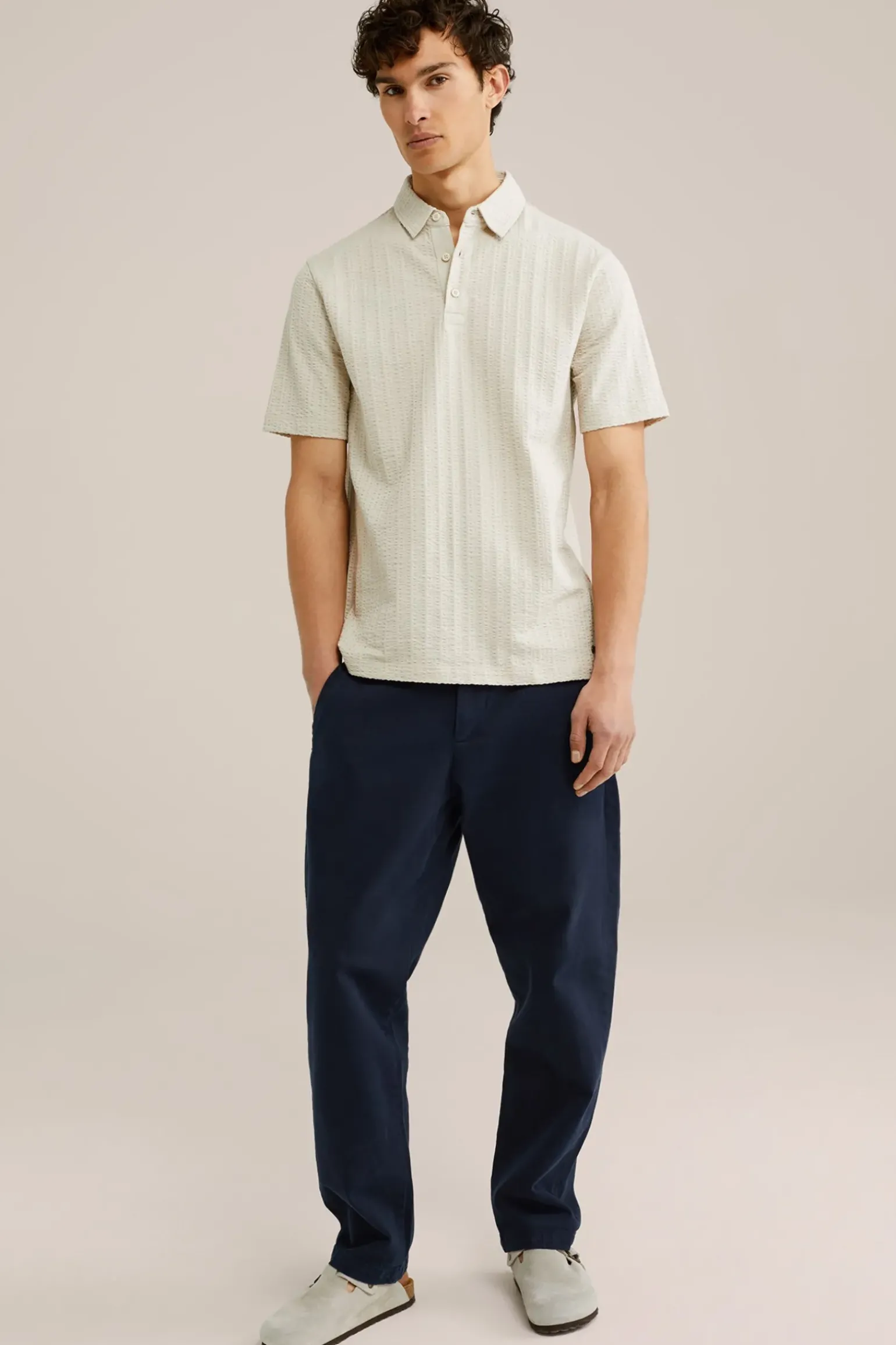 Seersucker polo
