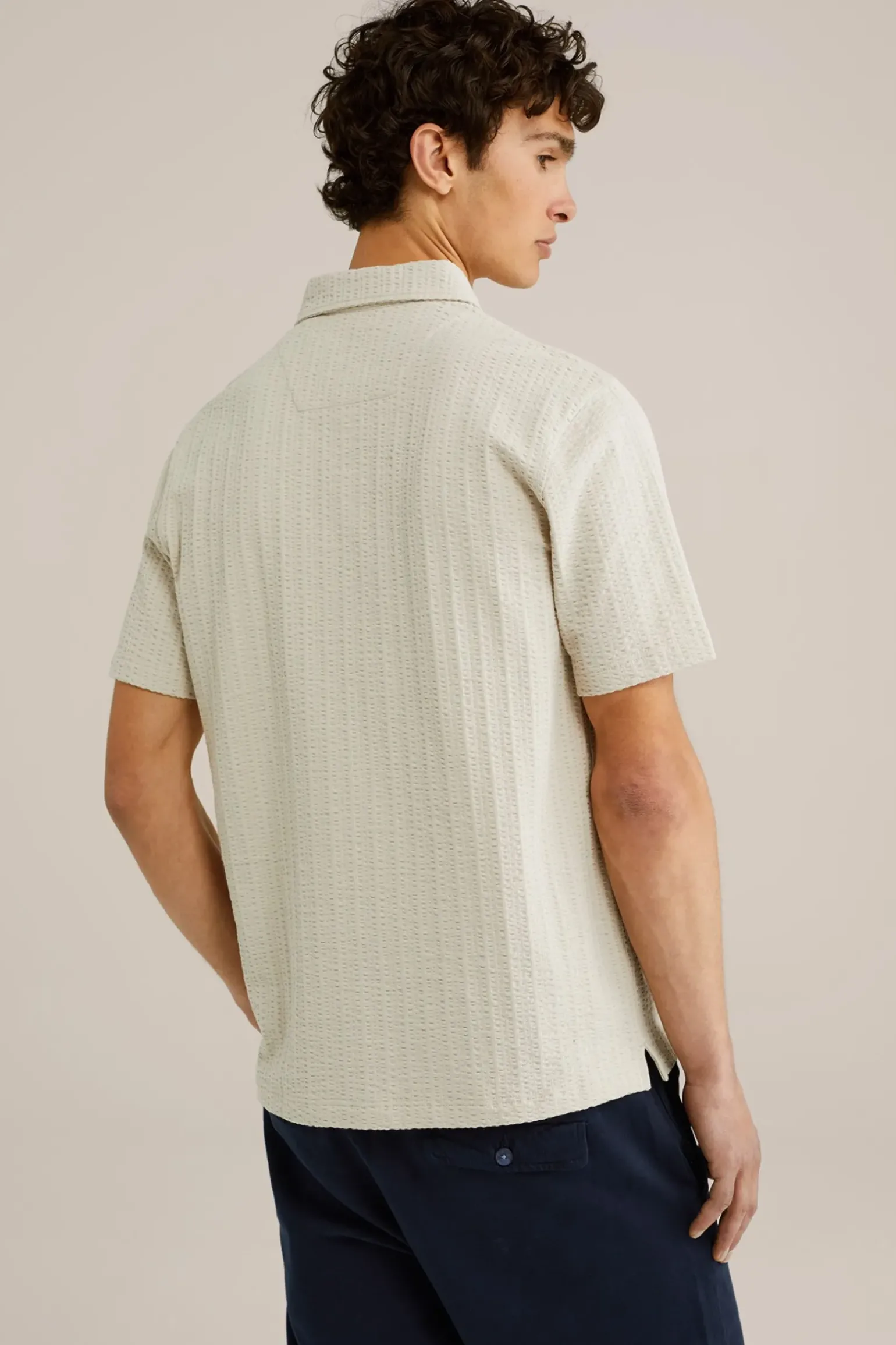 Seersucker polo