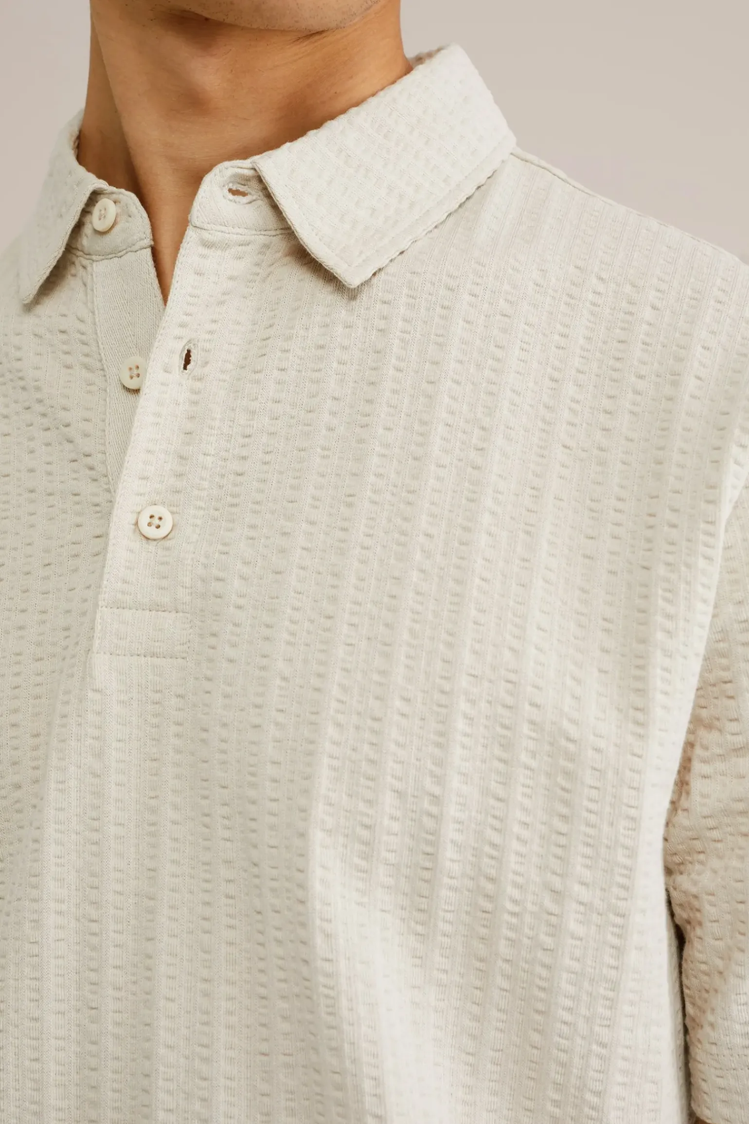 Seersucker polo