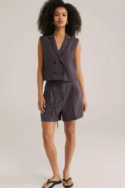 Short met plooidetail