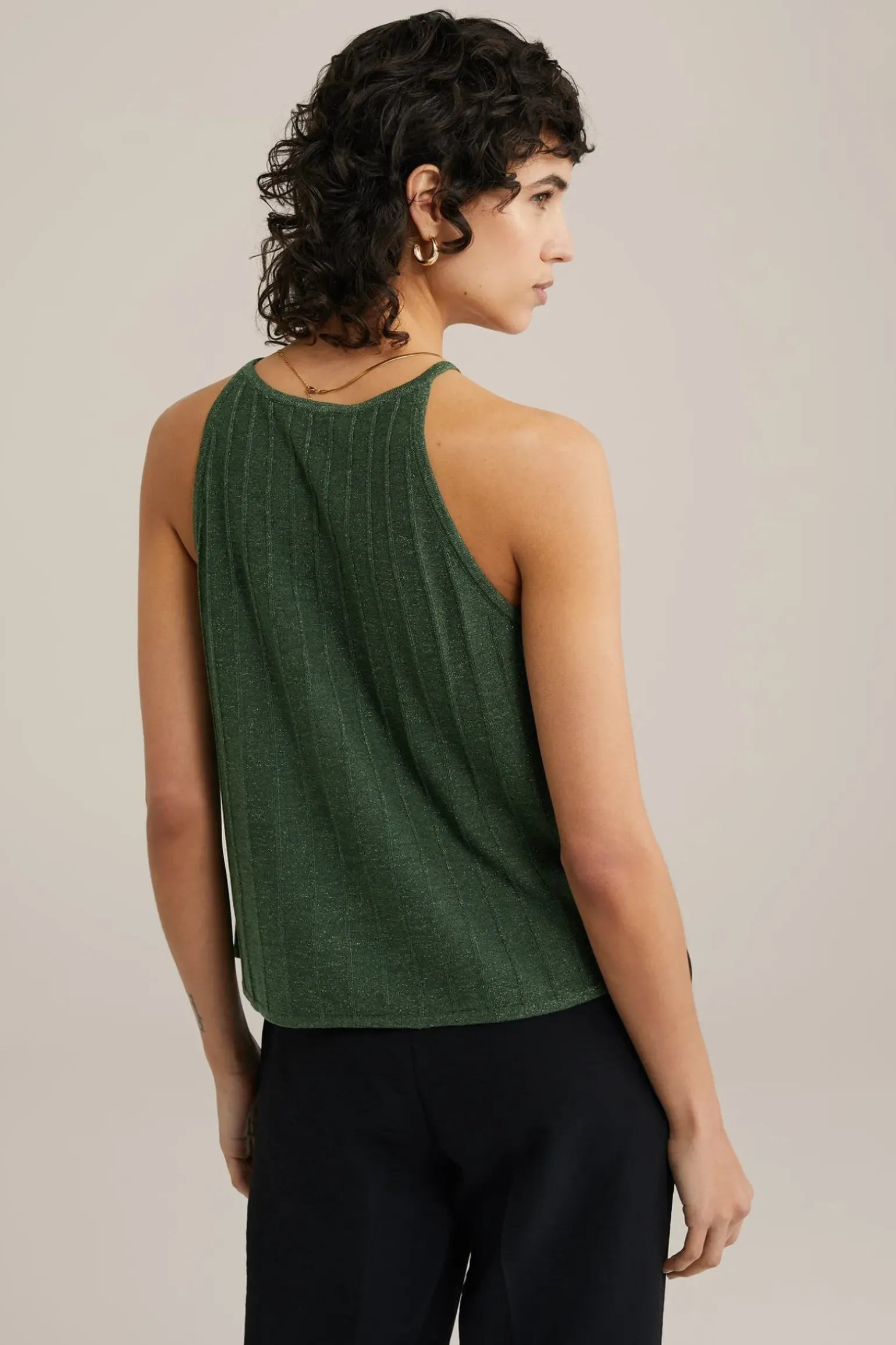 singlet met glittergaren