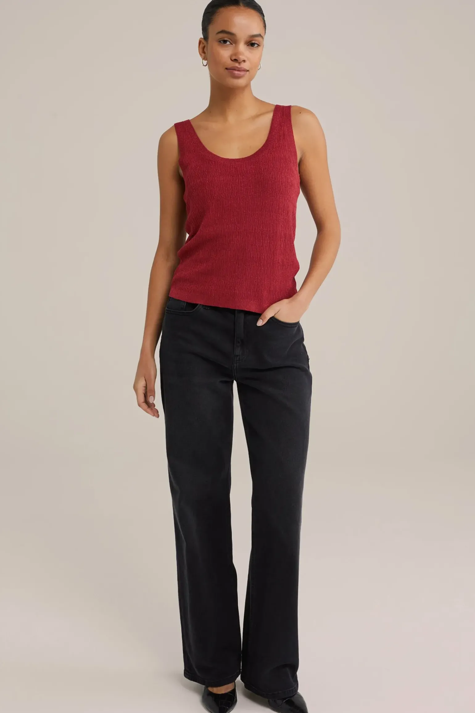 singlet met glittergaren