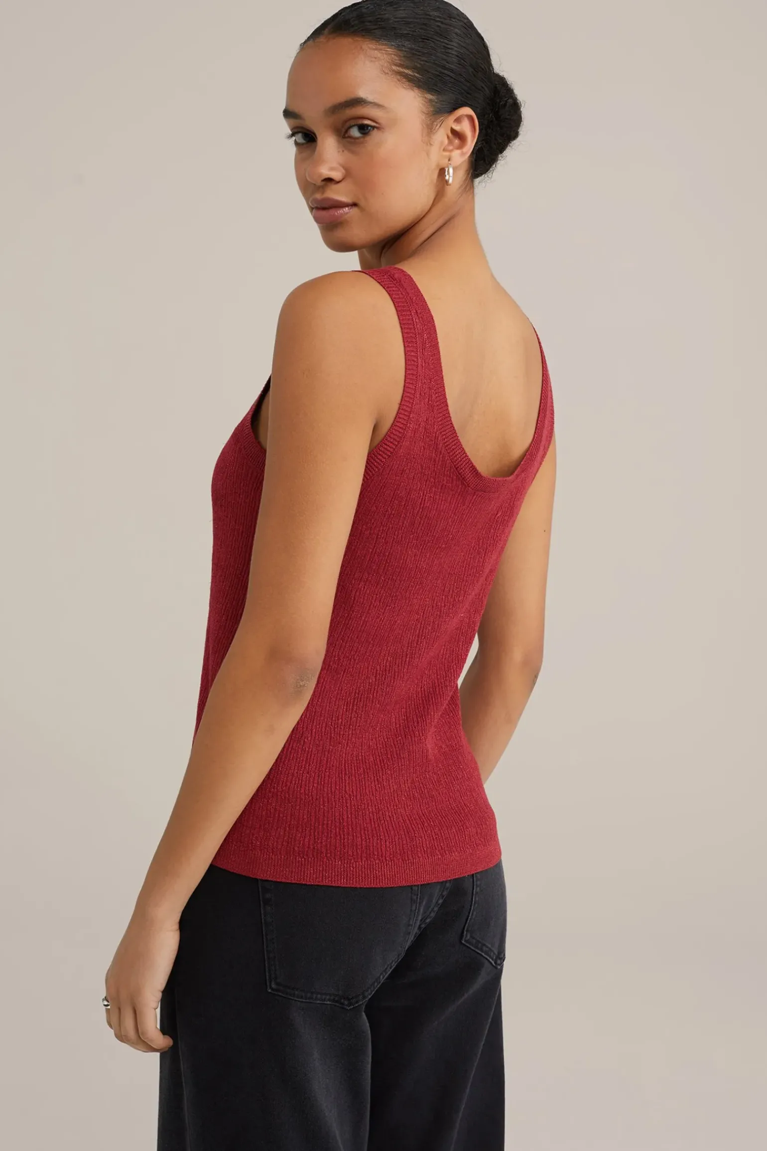 singlet met glittergaren