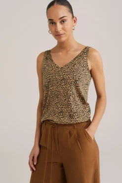 singlet met luipaard print