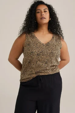 singlet met luipaard print - Curve