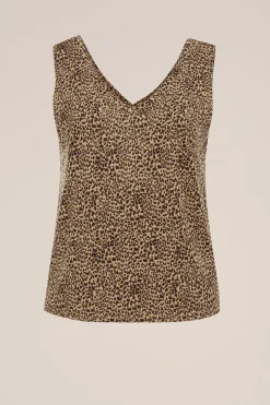 singlet met luipaard print - Curve