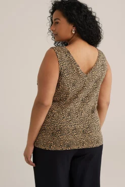 singlet met luipaard print - Curve