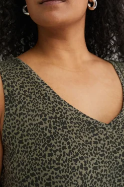 singlet met luipaard print - Curve