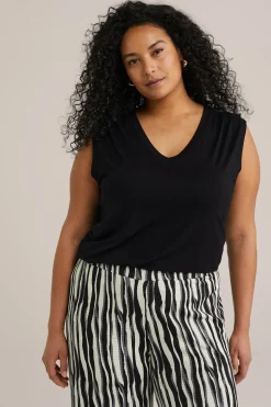singlet met V-hals - Curve