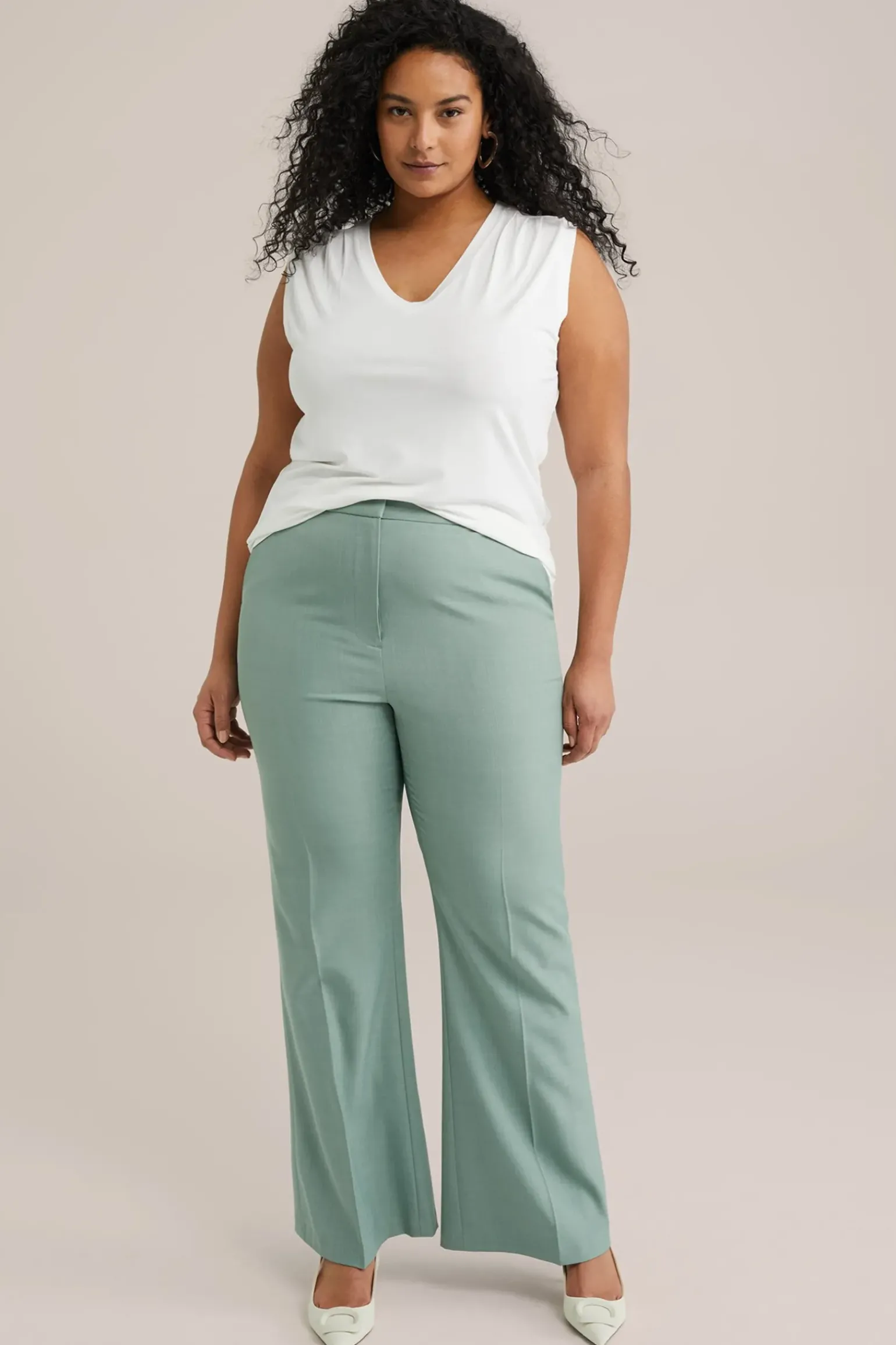 singlet met V-hals - Curve