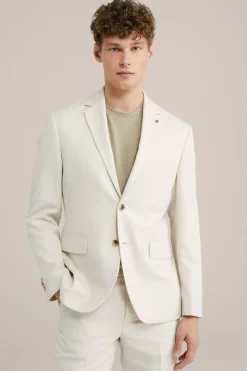 Slim fit blazer met structuur