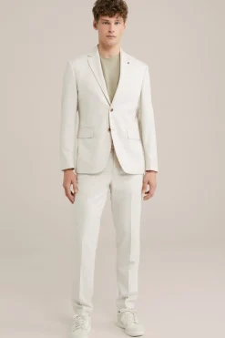 Slim fit blazer met structuur