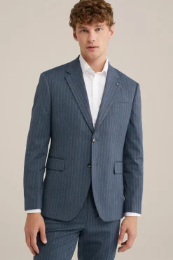 slim fit blazer met subtiele streep