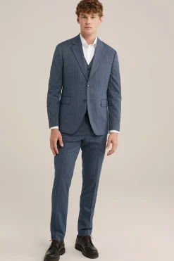 slim fit blazer met subtiele streep