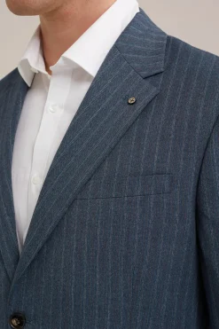 slim fit blazer met subtiele streep