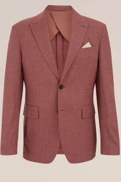 Slim fit blazer van linnenmix