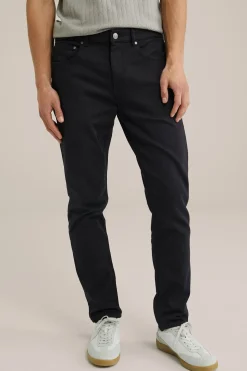 Slim fit broek van jog kwaliteit