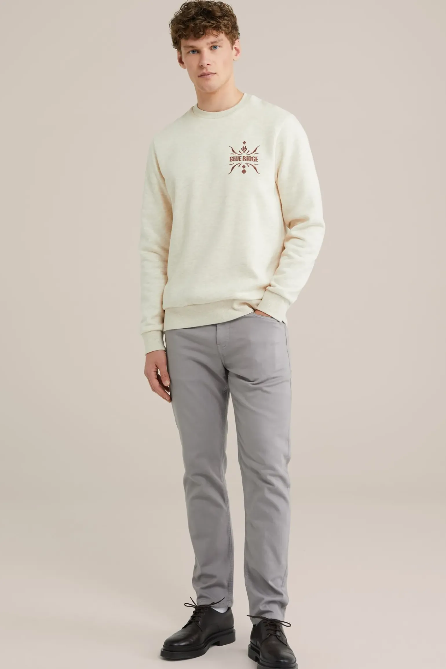 Slim fit broek van jog kwaliteit