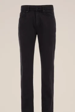 slim fit broek van linnenmix