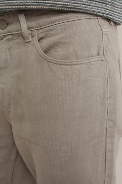 slim fit broek van linnenmix