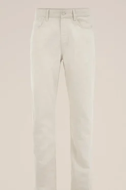 slim fit broek van linnenmix