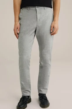 slim fit chino met structuur