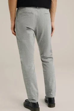 slim fit chino met structuur